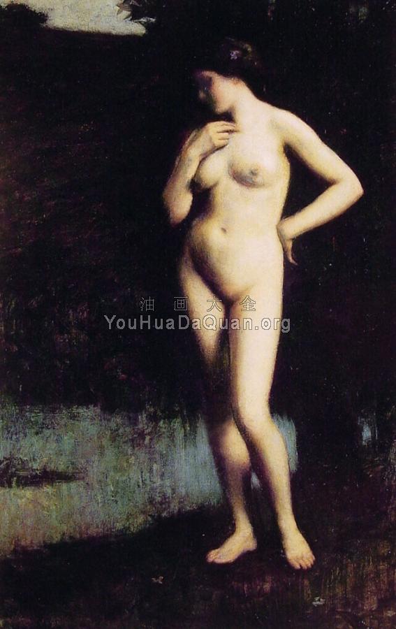 Standing Nude Before the Lake - 安东尼·特朗塞特